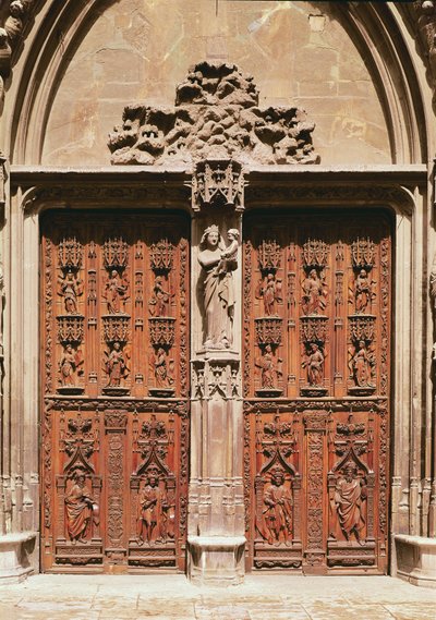 Hoofdingang van de Saint-Sauveur kathedraal, gebouwd in 1504 door Jean and Soquet, Pierre Guiramand